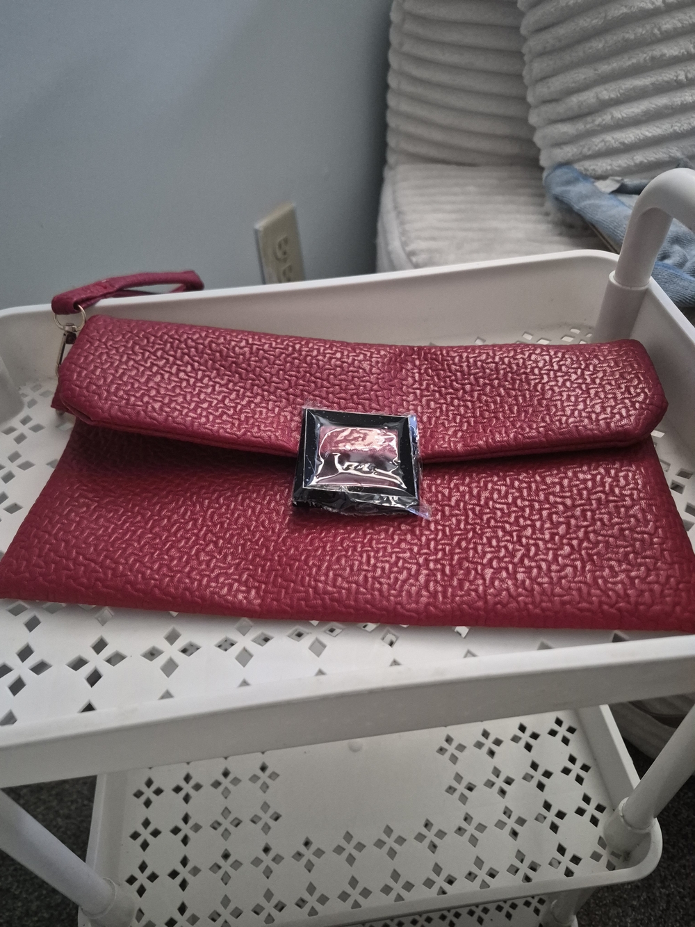 Textured Envelope Evening Clutch
